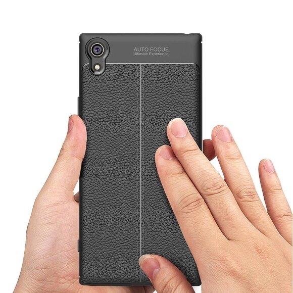 Чехол-накладка Litchi Grain для Sony Xperia XA1 Ultra (черный) Чехол-накладка Litchi Grain для Sony Xperia XA1 Ultra (черный)