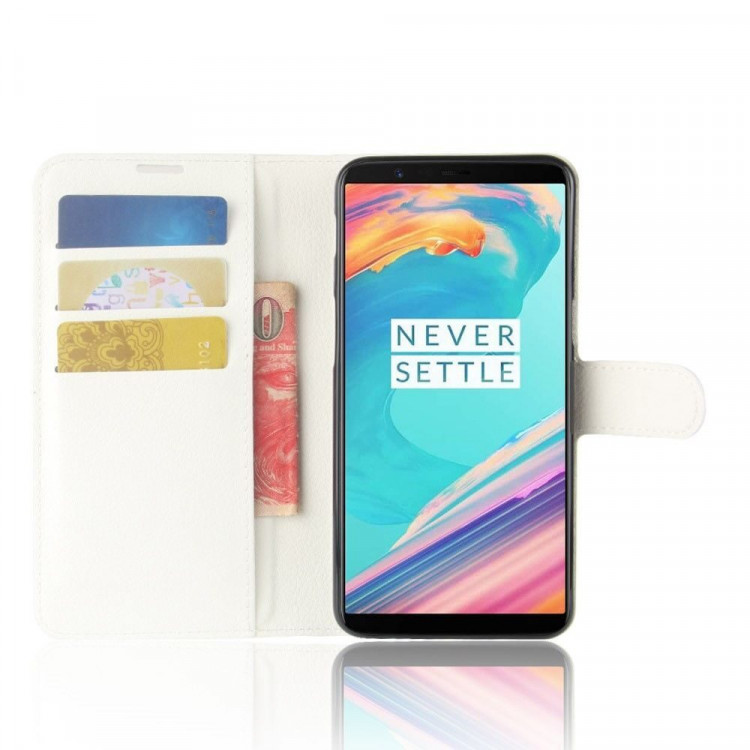Чехол с визитницей для OnePlus 5T (белый)