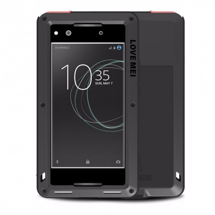 Гибридный чехол LOVE MEI для Sony Xperia XA1 (черный)