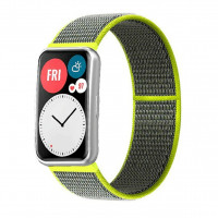 Нейлоновый ремешок для Huawei Watch Fit TIA-B09 (желто-зеленый)
