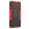 Чехол Hybrid Armor для OnePlus 7T Pro (черный + красный)