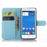 Чехол с визитницей для ZTE Blade S6 (голубой)