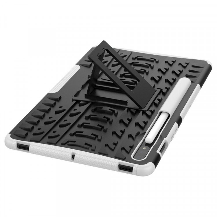 Чехол Hybrid Armor для Samsung Galaxy Tab S7+ (Plus) SM-T970 / SM-T975 и Galaxy Tab S8+ (Plus) SM-X800 / SM-X806 (черный + белый)