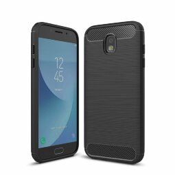 Чехол-накладка Carbon Fibre для Samsung Galaxy J7 2017 (черный)