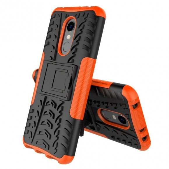 Чехол Hybrid Armor для Xiaomi Redmi 5 Plus (черный + оранжевый)