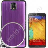 Чехол с алюминиевой накладкой для Samsung Galaxy Note 3 / N9000 (фиолетовый) Чехол с алюминиевой накладкой для Samsung Galaxy Note 3 / N9000 (фиолетовый)