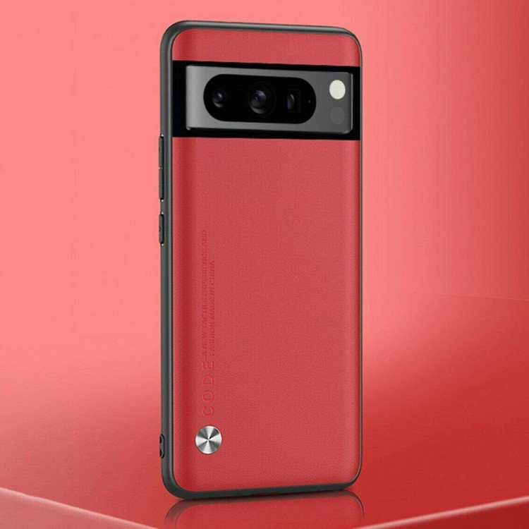 Чехол из искусственной кожи для Google Pixel 8 Pro (красный)