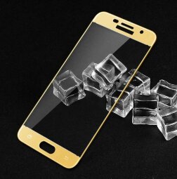 Защитное стекло 3D для Samsung Galaxy A7 (2017) SM-A720F (золотой)