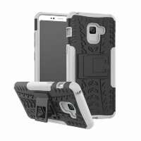 Чехол Hybrid Armor для Samsung Galaxy A8 Plus (2018) (черный + белый)