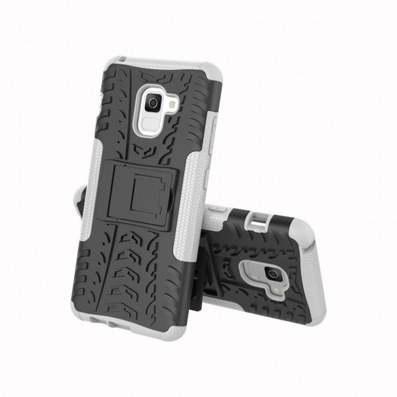 Чехол Hybrid Armor для Samsung Galaxy A8 Plus (2018) (черный + белый) Чехол Hybrid Armor для Samsung Galaxy A8 Plus (2018) (черный + белый)