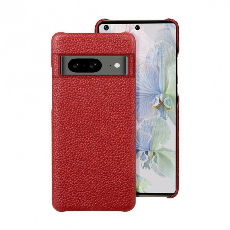 Кожаный чехол Cowhide для Google Pixel 8 (красный)