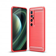 Чехол-накладка Carbon Fibre для Xiaomi Mi 10 Ultra (красный) Чехол-накладка Carbon Fibre для Xiaomi Mi 10 Ultra (красный)