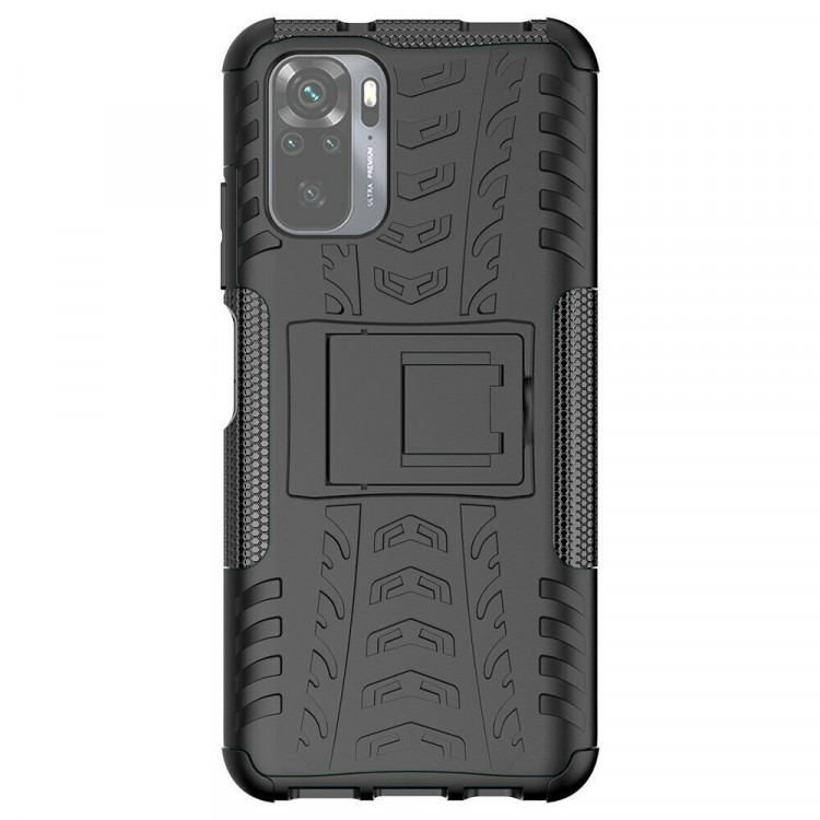 Чехол Hybrid Armor для Xiaomi Redmi Note 10 / Redmi Note 10S / Poco M5S (черный)