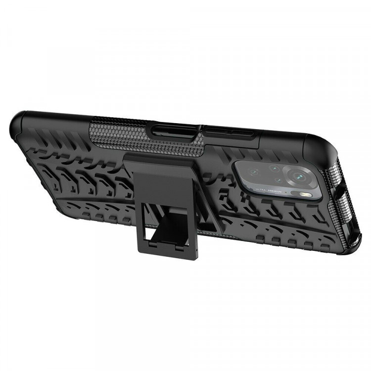 Чехол Hybrid Armor для Xiaomi Redmi Note 10 / Redmi Note 10S / Poco M5S (черный)