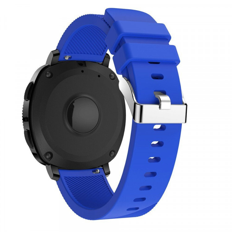 Силиконовый ремешок для Samsung Gear Sport / Gear S2 Classic / Galaxy Watch 42мм / Watch Active / Watch 3 (41мм) / Watch4 (голубой)