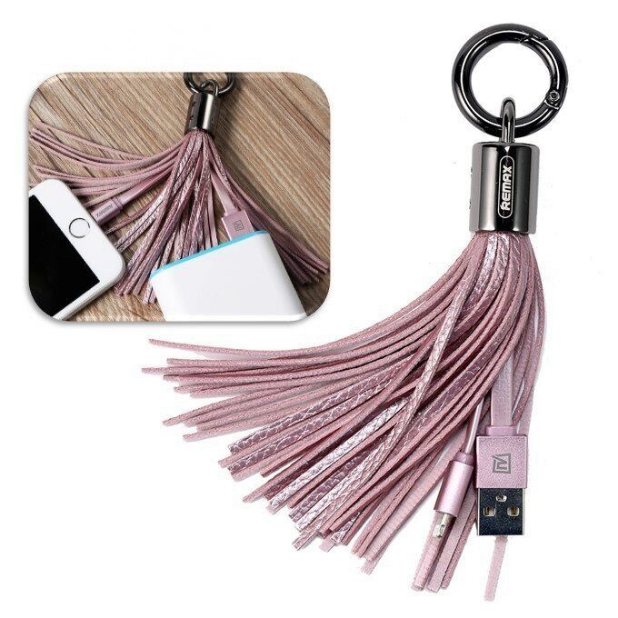 Брелок Remax Tassels Ring Lighting для iPhone / iPad / iPod Touch (розовый)