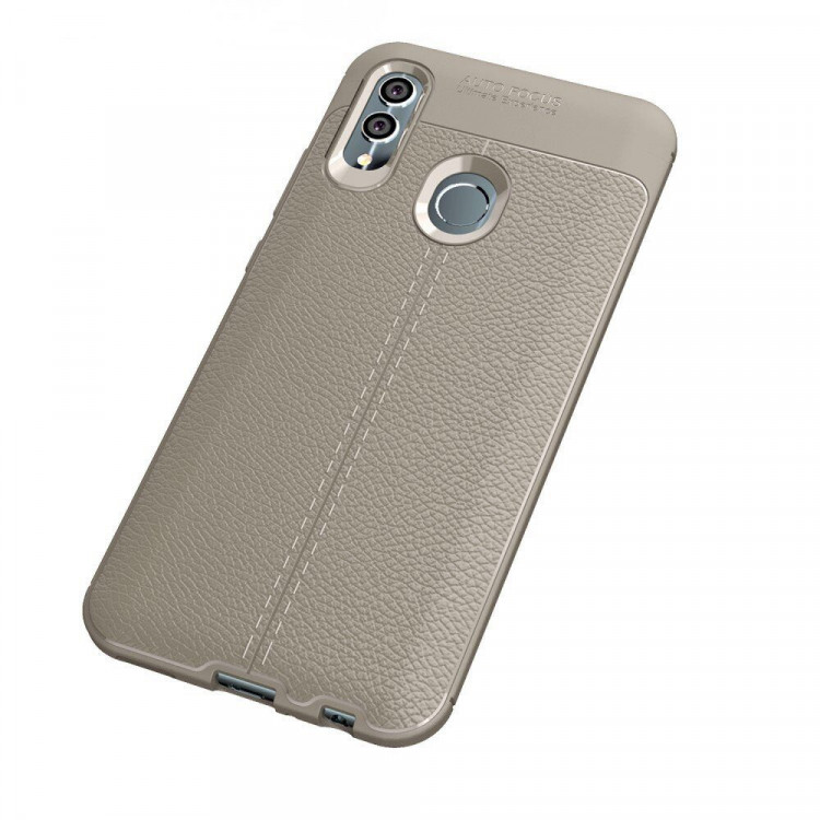 Чехол-накладка Litchi Grain для Huawei Honor 10 Lite / P Smart (2019) (серый)