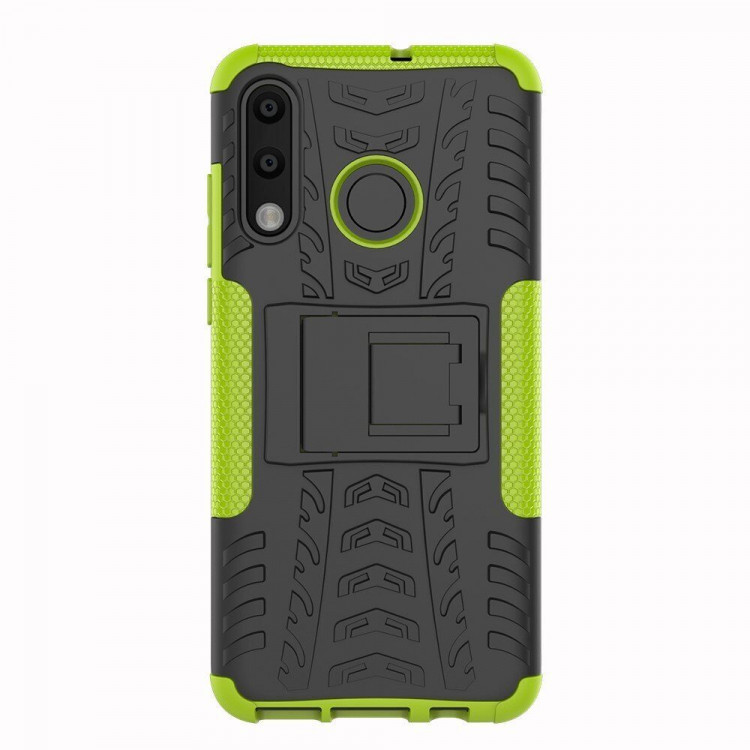 Чехол Hybrid Armor для Huawei P30 Lite / Huawei nova 4e / Honor 20S (MAR-LX1H) (черный + зеленый)