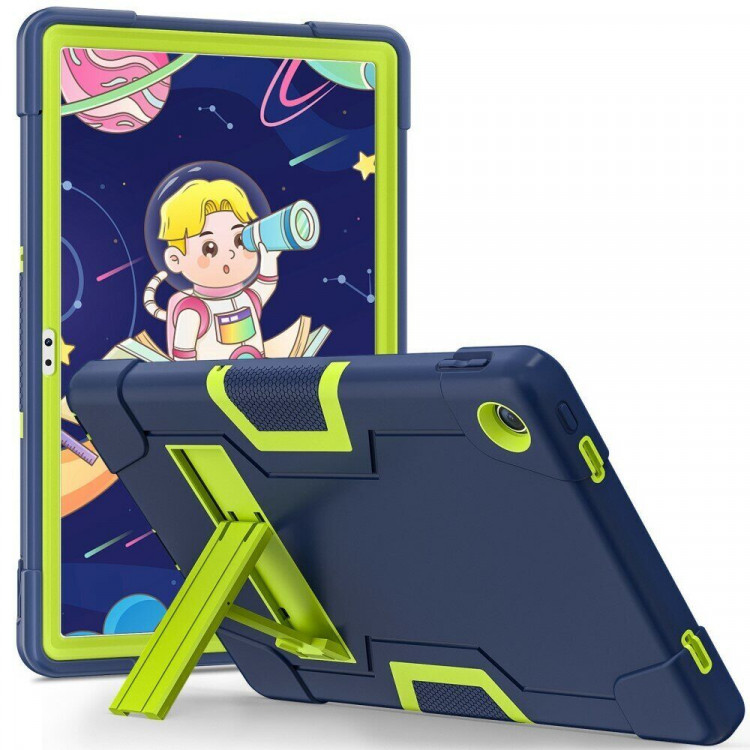 Гибридный TPU чехол для Lenovo Tab M10 Plus (Gen 3) / Lenovo Xiaoxin Pad 2022 (темно-синий + зеленый)