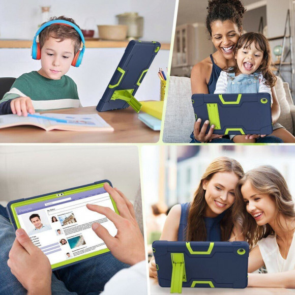 Гибридный TPU чехол для Lenovo Tab M10 Plus (Gen 3) / Lenovo Xiaoxin Pad 2022 (темно-синий + зеленый) Гибридный TPU чехол для Lenovo Tab M10 Plus (Gen 3) / Lenovo Xiaoxin Pad 2022 (темно-синий + зеленый)