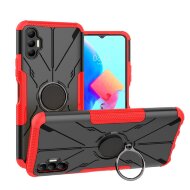 Чехол Armor Shockproof Ring Holder для Tecno Spark 8P (черный + красный) Чехол Armor Shockproof Ring Holder для Tecno Spark 8P (черный + красный)