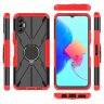 Чехол Armor Shockproof Ring Holder для Tecno Spark 8P (черный + красный)