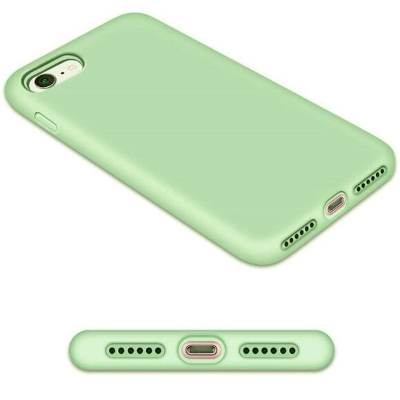 Силиконовый чехол Mobile Shell для iPhone 8 / iPhone 7 / iPhone SE (2020) / iPhone SE (2022) (зеленый)
