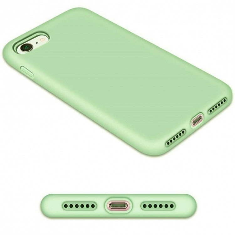 Силиконовый чехол Mobile Shell для iPhone 8 / iPhone 7 / iPhone SE (2020) / iPhone SE (2022) (зеленый)