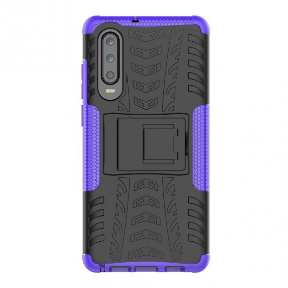 Чехол Hybrid Armor для Huawei P30 (черный + фиолетовый)