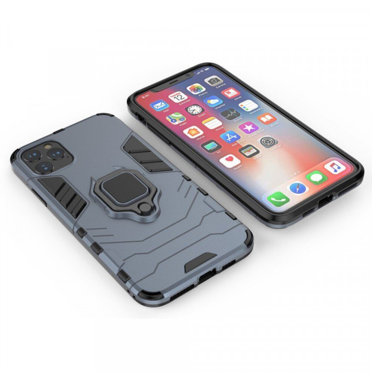 Чехол Armor Ring Holder для iPhone 11 Pro (темно-синий)