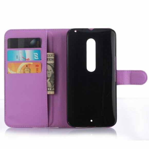 Чехол с визитницей для Motorola Moto X Style (фиолетовый)