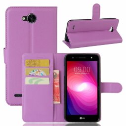 Чехол с визитницей для LG X Power 2 M320  (фиолетовый)