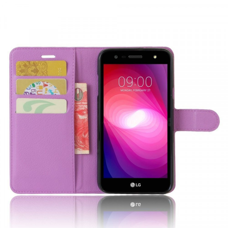 Чехол с визитницей для LG X Power 2 M320  (фиолетовый)