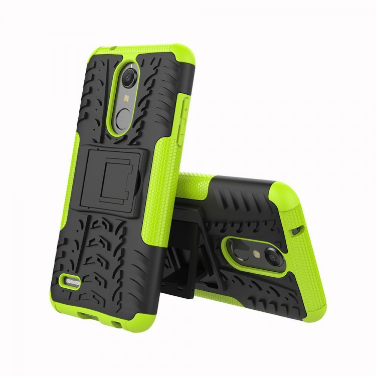 Чехол Hybrid Armor для LG K10 (2018) / LG K30 (черный + зеленый)