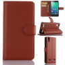 Чехол с визитницей для Lenovo A6010 / A6010 Plus (коричневый)