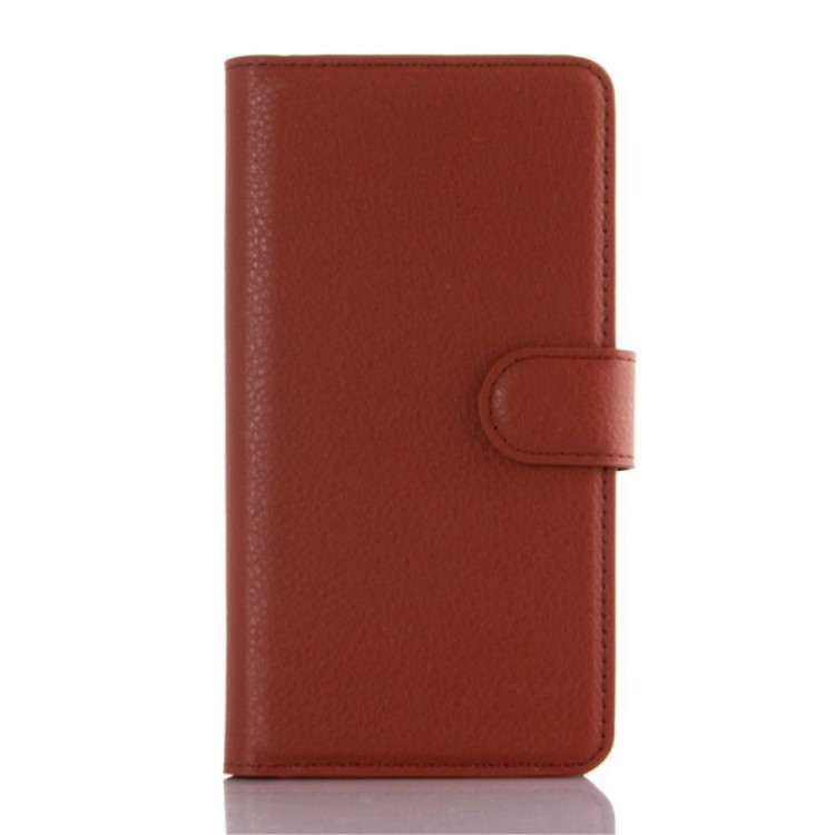 Чехол с визитницей для Lenovo A6010 / A6010 Plus (коричневый)