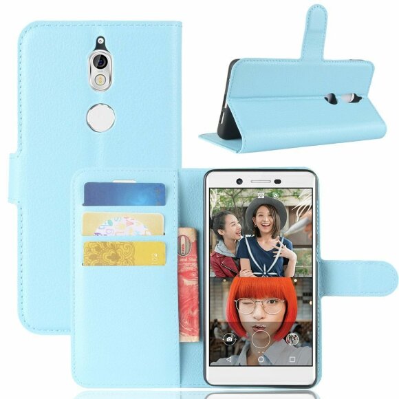 Чехол с визитницей для Nokia 7 (голубой)