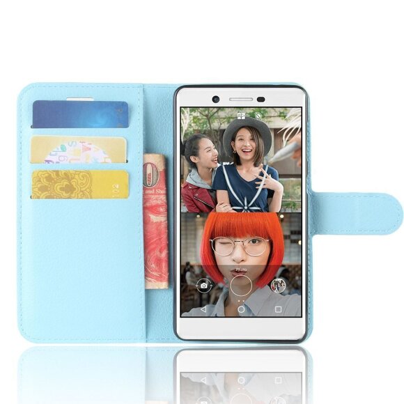 Чехол с визитницей для Nokia 7 (голубой)