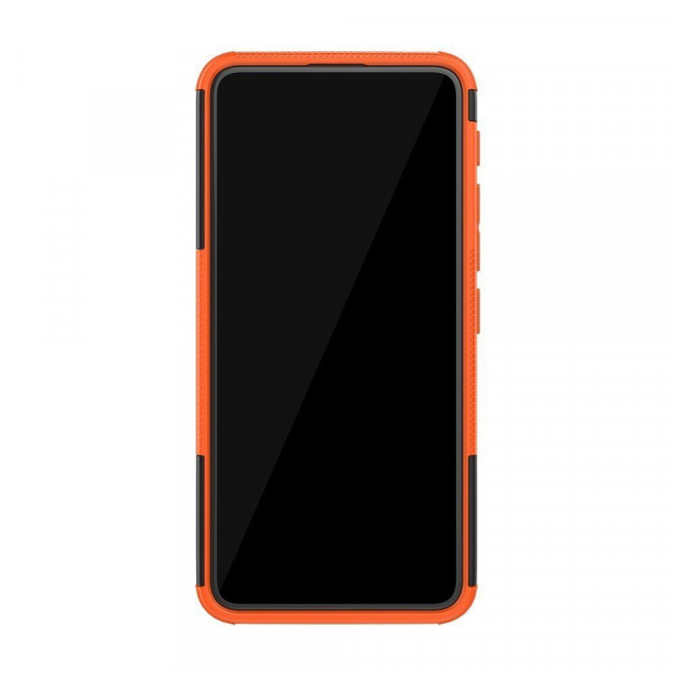 Чехол Hybrid Armor для Asus Zenfone 6 ZS630KL (черный + оранжевый)