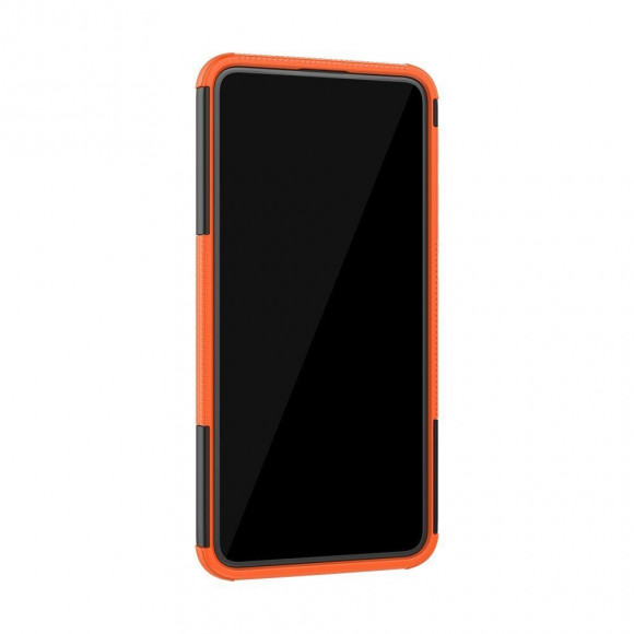 Чехол Hybrid Armor для Asus Zenfone 6 ZS630KL (черный + оранжевый)