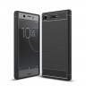 Чехол-накладка Carbon Fibre для Sony Xperia XZ1 Compact (черный)