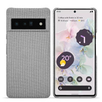 Тканевый чехол Full Cloth Texture для Google Pixel 6 (светло-серый)