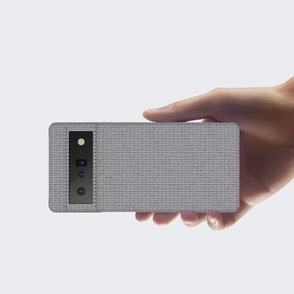 Тканевый чехол Full Cloth Texture для Google Pixel 6 (светло-серый) Тканевый чехол Full Cloth Texture для Google Pixel 6 (светло-серый)