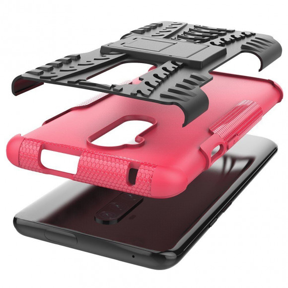 Чехол Hybrid Armor для OnePlus 7T Pro (черный + розовый) Чехол Hybrid Armor для OnePlus 7T Pro (черный + розовый)