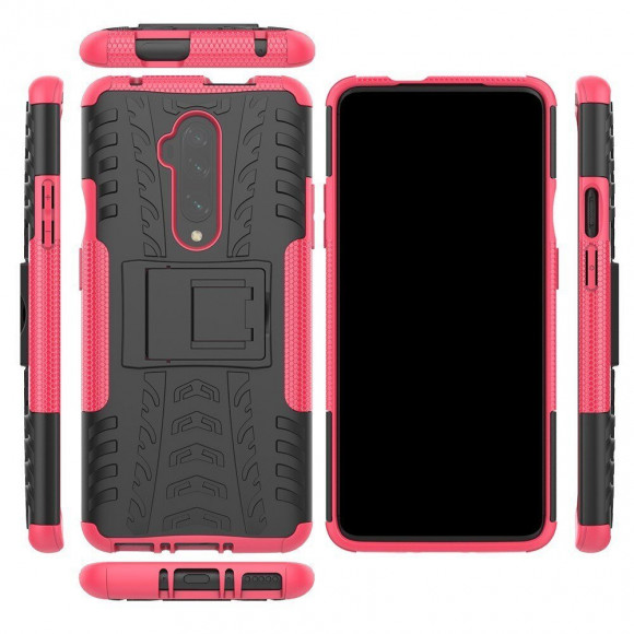 Чехол Hybrid Armor для OnePlus 7T Pro (черный + розовый) Чехол Hybrid Armor для OnePlus 7T Pro (черный + розовый)