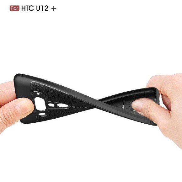 Чехол-накладка Litchi Grain для HTC U12+ (черный) Чехол-накладка Litchi Grain для HTC U12+ (черный)