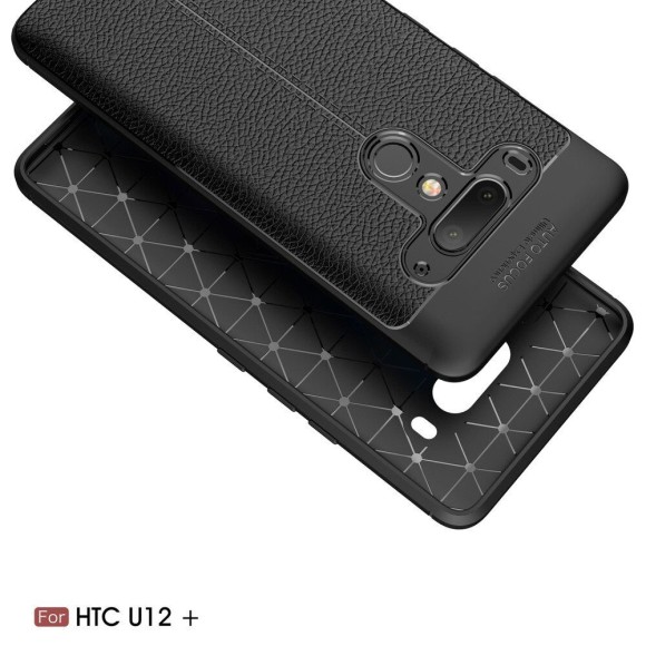 Чехол-накладка Litchi Grain для HTC U12+ (черный) Чехол-накладка Litchi Grain для HTC U12+ (черный)