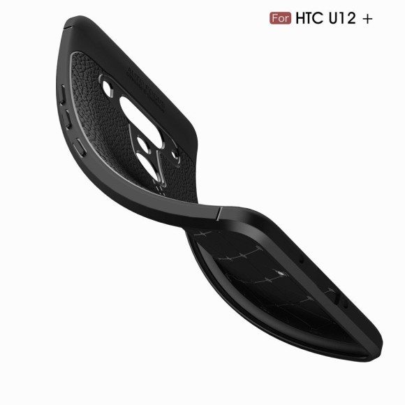 Чехол-накладка Litchi Grain для HTC U12+ (черный) Чехол-накладка Litchi Grain для HTC U12+ (черный)