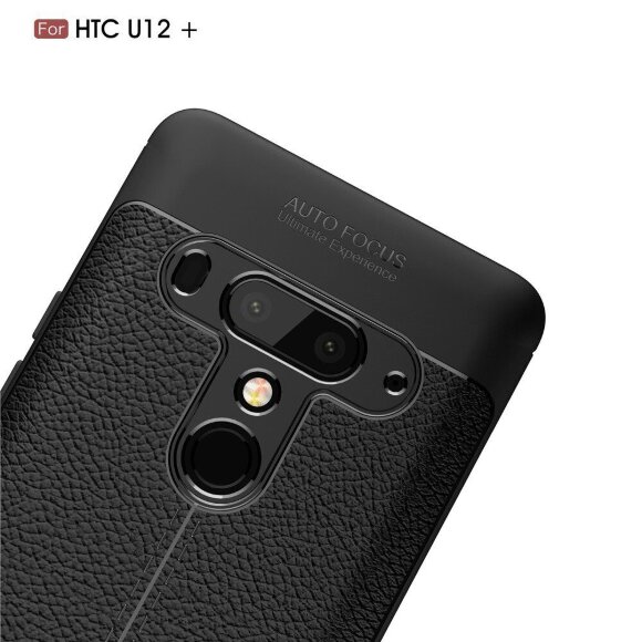 Чехол-накладка Litchi Grain для HTC U12+ (черный) Чехол-накладка Litchi Grain для HTC U12+ (черный)