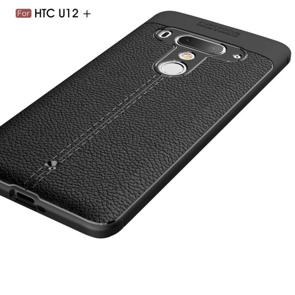 Чехол-накладка Litchi Grain для HTC U12+ (черный) Чехол-накладка Litchi Grain для HTC U12+ (черный)